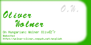 oliver wolner business card